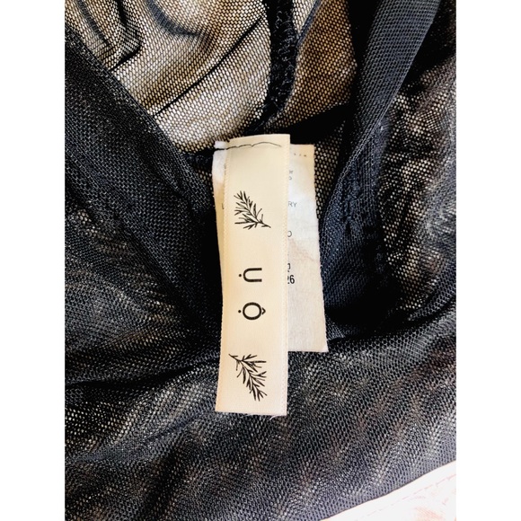 Embellished Graphic Mesh Crop Top Hoodie w/ 3D Raised Detailing. - Picture 10 of 10